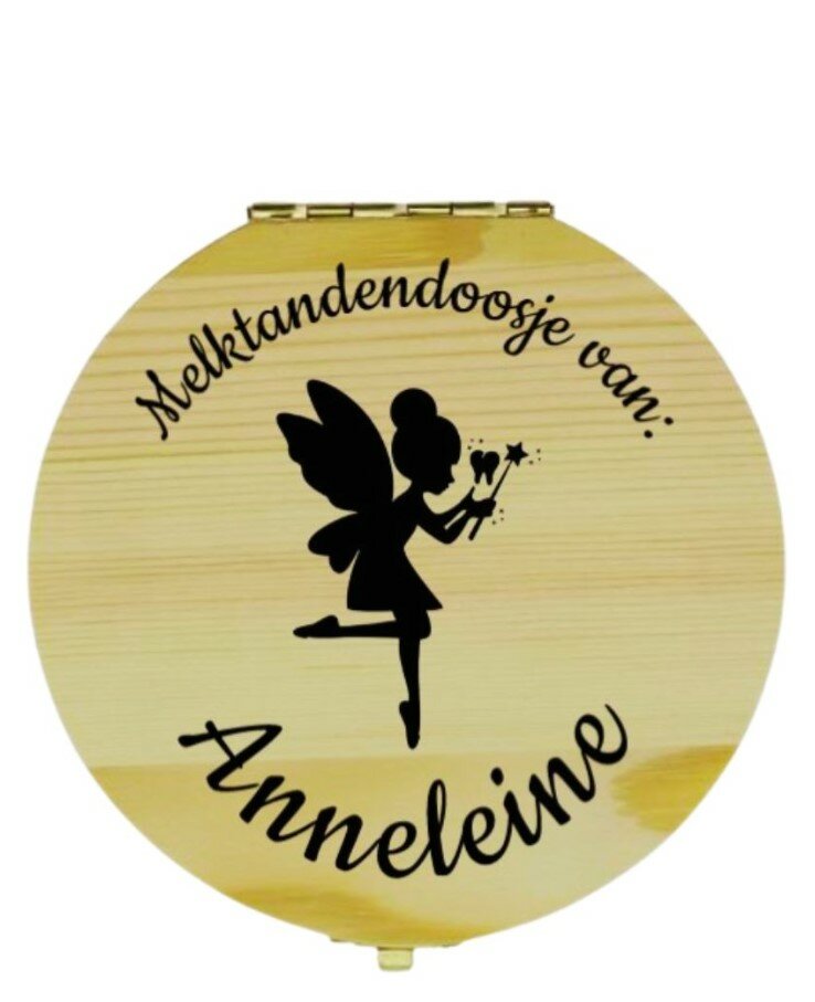Melktandendoosje met gravure