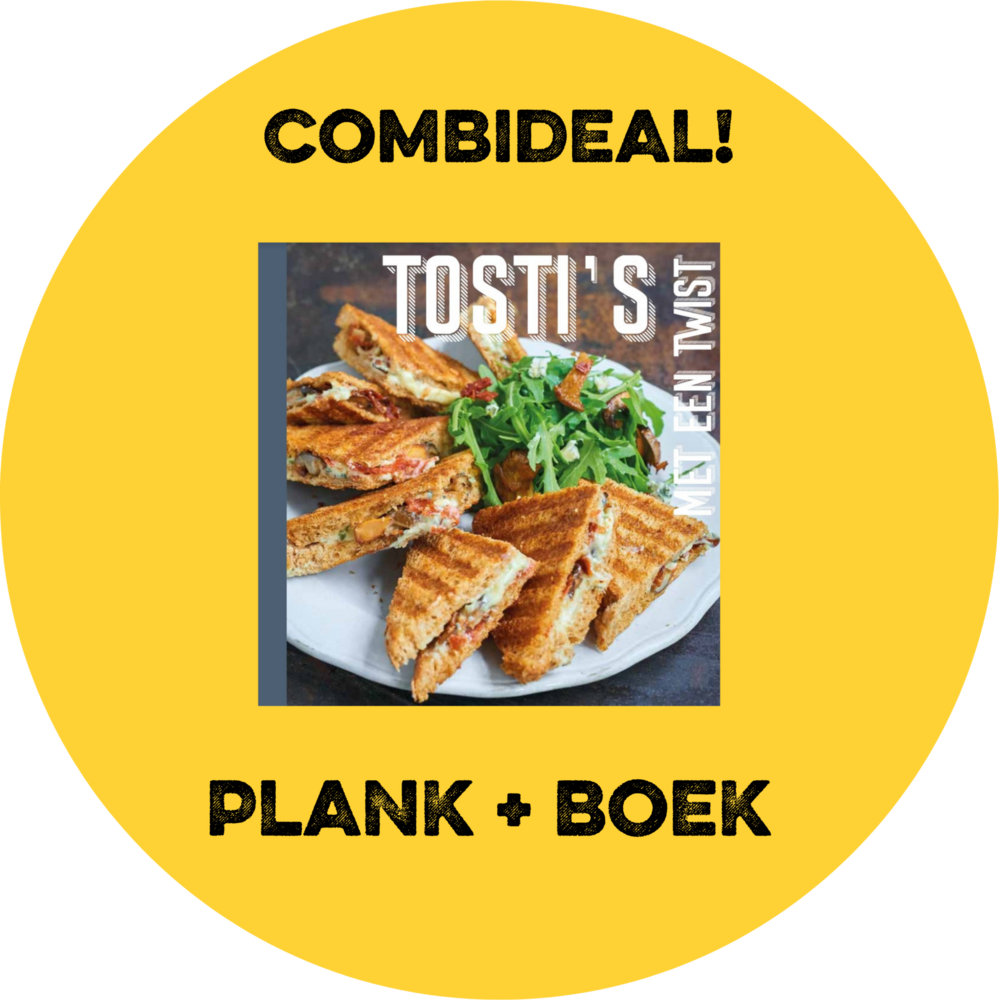 Ronde plank  met tosti kookboek