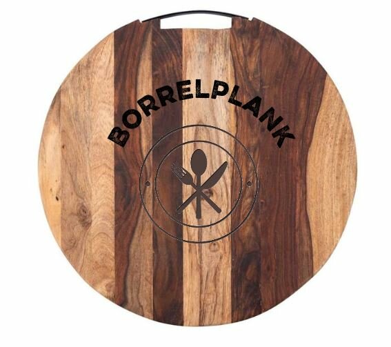 Ronde Rosewoodplank  graveren 