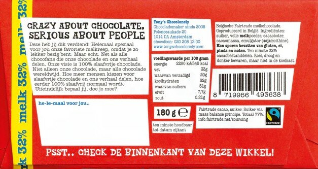 Tony Chocolony  Je wordt bedankt - melk