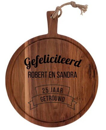 Ronde acacia serveerplank 40 cm