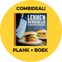 Ronde plank  met burger kookboek