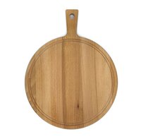 Ronde kaasplank met sapgoot graveren