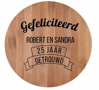Pizzaplank rond Large graveren