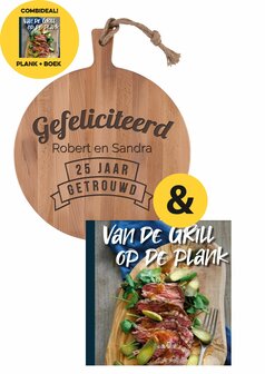 Ronde plank  met grill kookboek