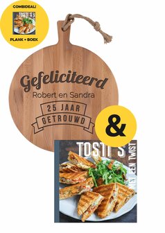 Ronde plank  met tosti kookboek