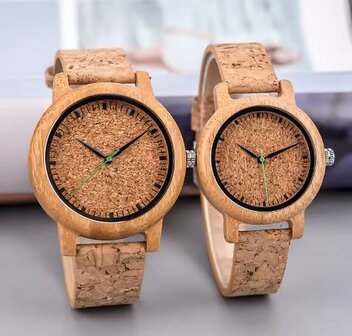 Bamboe heren horloge graveren 