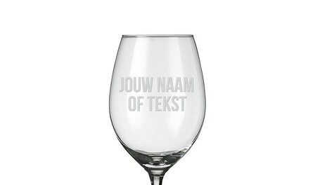 Witte wijnglas graveren