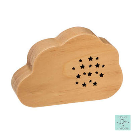 Houten wolk muziekdoos