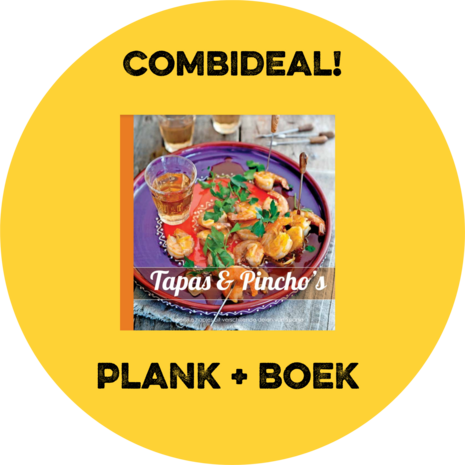 Ronde plank Large met tapas kookboek