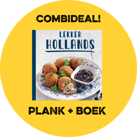 Ronde plank Large met Hollands kookboek