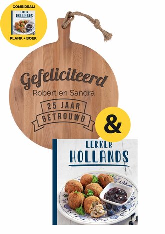 Ronde plank Large met Hollands kookboek