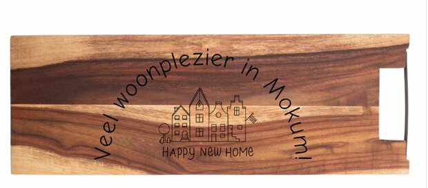 Serveerplank Rose wood  graveren XL
