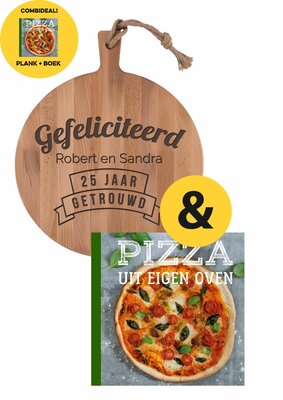 Pizzaplank Large  Met kookboek pizza